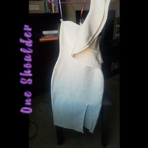 One Shoulder Dramatic Ruffle Dress!